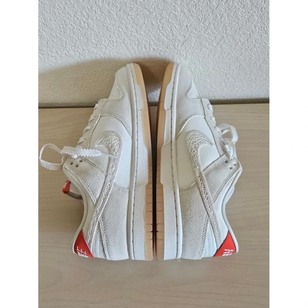 Nike Dunk Low Friendship Knot Sneakers Women Size 10 White Cream Red